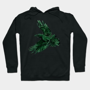 Watercolor Raven 3 Hoodie